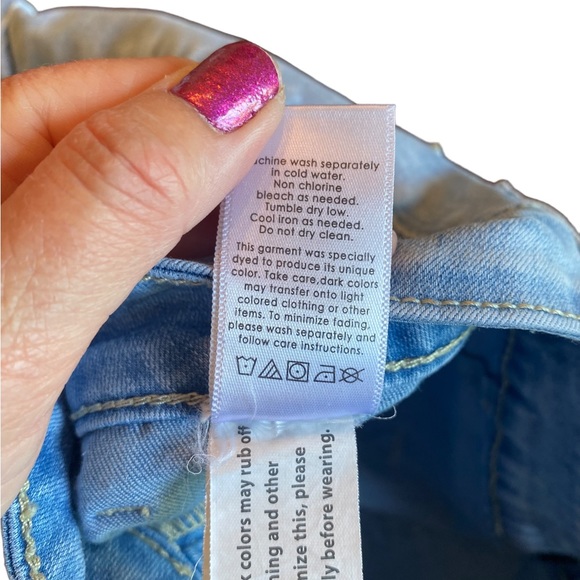 Kendall & Kylie High Rise Light Wash Denim Shorts - Picture 7 of 13